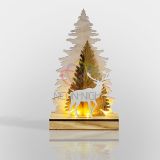 Фигурка деревянная с подсветкой Ёлочка с оленем 18x7x29 см 504-001 Neon-Night