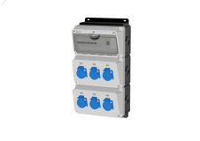Комбинация розеток , Вход М32, клеммы, УЗО 4P/40A/30mA, 6xSchuko16A., IP54. 00-00033741 INPIN