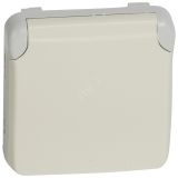Plexo Розетка с заземлением IP55 белая в рамку 069639 Legrand