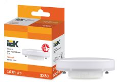 Лампа светодиодная T75 таблетка 10Вт 230В 3000К GX53 IEK LLE-T80-10-230-30-GX53 IEK