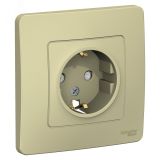 BLANCA С/У РОЗЕТКА с заземлением со шторками, 16А, 250В, БЕЖЕВЫЙ BLNRS001117 Systeme Electric