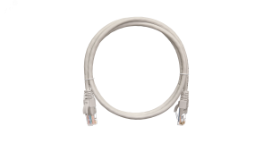 Шнур U/UTP 4 пары, Кат.6, 2хRJ45/8P8C, T568B, медный, PVC, серый, 2м, 10шт. ЭКО41633 NETLAN