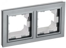 BRITE Рамка 2 поста IP44 РУ-2-БрС-44 сталь BR-M22-44-K46 IEK