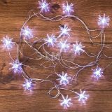 Гирлянда светодиодная Снежинки 20 LED белые 2,8 м 303-036 Neon-Night