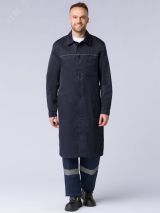 Халат мужской ИТР (ткань Смесовая,210), темно-синий, 52-54 182-188 50698000015 Факел