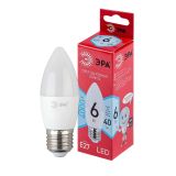 Лампа светодиодная E27 6 Вт свеча нейтральный RED LINE LED B35-6W-840-E27 R Е27 / Б0050232 ЭРА