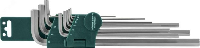 Комплект угловых шестиграников EXTRA LONG 1,5-10мм, 9 предметов S2 материал 047093 Jonnesway