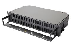 Панель коммутационная 19 дюймов 2U корпус 48 адаптеров 9/125 OS2 47E-48-S2-2S-12-11BL Eurolan