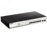 Коммутатор управляемый L2 8 портов 10/100/1000 Мб/с, 2хSFP 125628 D-Link