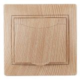 Розетка Intro Plano 1-203-11 с заземлением 2P+E Schuko с крышкой, 16А-250В, IP20, СУ, сосна Б0053902 ЭРА