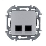 INSPIRIA розетка двойная RJ 45  категория 5e  UTP  алюминий 673837 Daccord/Legrand
