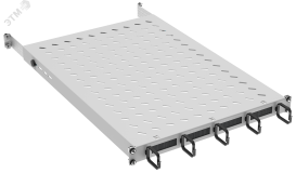 Полка стационарная ITK by ZPAS 19'' 1U с кабельны м органайзером и щеточным вводом нагрузка до 120кг 850мм серая ZP-FS35-U-1U-89 ITK