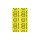Наклейка знак электробезопасности  ''380 В '' 15х50 мм (20шт на листе), REXANT 56-0008-1 REXANT