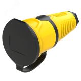 Розетка каб 16A/250V/2P+E/IP54 корпус желтый, крышка и маркер черный 00-00027031 PCE
