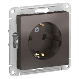Розетка ATLASDESIGN с заземлением 16А механизм мокко ATN000643 Systeme Electric