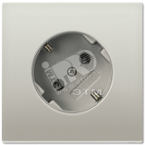 Розетка штепсельная SCHUKO 16A 250V с поворотом 45 гр. благородная сталь ES2520-45 JUNG