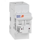 Выключатель автоматический двухполюсный 32А C 4,5кА AC OptiDin BM63-2C32-4,5-УХЛ3 326806 КЭАЗ