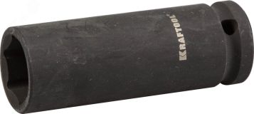 Головка торцевая ''INDUSTRIE QUALITAT'' ударная, удлиненная (1/2''), FLANK, Cr-Mo, фосфатированная, 19 мм 27942-19_z01 KRAFTOOL