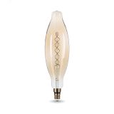 Лампа светодиодная филаментная LED 8 Вт 620 лм 2400К AC185-265В E27 цилиндр Т120 теплая золотистая колба Black Filament Gauss 156802008 GAUSS