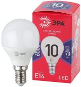 Лампа светодиодная LED P45-10W-865-E14 R (диод, шар, 10Вт, хол, E14) (10/100/3600) Б0045354 ЭРА