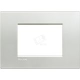 LivingLight Рамка прямоугольная 3 поста Серебро LNA4803AG BTicino