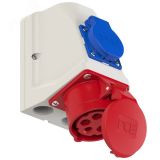 Розетка настенная комбинированная 16А/400V/3P+N+E/IP44 00-00002429 PCE