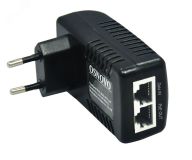 Инжектор PoE 1хRJ45 10/100/1000 Мб/с, 802.3af, до 15.4 Вт, AC 240В, DC 48В 00012969 OSNOVO
