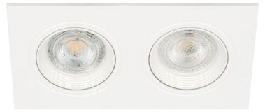 Светильник встраиваемый декоративный KL92-2 WH MR16/GU5.3 белый, пластиковый (MR16/GU5.3 в комплект не входит) Б0054375 ЭРА
