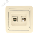 Лондон Розетка RJ45+Phone бежевая EEK00-135-20 EKF