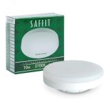 Лампа светодиодная LED 10вт GX53 теплый таблетка 55227 SAFFIT