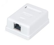 Розетка компьютерная RJ-45 категория 5e экранированная одинарная внешняя Dual IDC цвет белый WRline 505217 WRLine