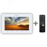 Комплект, видеодомофон + вызывная панель SM-07MHD White + ML-16HD Black ПО-00002857           SLINEX
