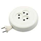 Удлинитель YX6-103 /UCK-3N/2x0,75/03M/R WHITE рулетка бытовой, б/з, 3 гнезда, 3м (ШВВП 2х0,75). Белый. ТМ Uniel UL-00009854 Uniel