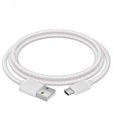 Кабель Micro USB, 1 м., белый-розовый, быстрая зарядка 1000698963 Greenconnect