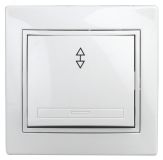 Переключатель, 10А-250В, СУ, б.л., Plano, белый 1Э-103-01 Intro Б0038824 ЭРА