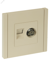 FORTE&PIANO Розетка двойная TV+RJ45 кат.6 FP437 ваниль IEK FP-AK20-2-K10 IEK