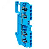 Колодка клеммная пружинная JXB-ST-2.5 31А 4 выводасиняя PROxima plc-jxb-st-2.5-4-blue EKF