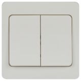 Выключатель двойной, 10А-250В, IP20, СУ, белый Intro 7-104-01 Style Б0060617 ЭРА