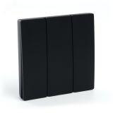 Кнопка-выключатель беспроводной 230V 500W трехклавишный, черный 41724 FERON