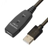 Удлинитель USB 2.0 AM на AF, 15 м., активный, с усилителем сигнала, разъем для доп.питания 1000695979 Greenconnect