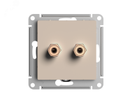 ATLASDESIGN АУДИОРОЗЕТКА двойная, ПЕСОЧНЫЙ ATN001287 Systeme Electric