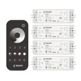 INTELLIGENT ARLIGHT Диммер SMART-SET-PWM-101-72-DIM-PD-SUF Black (5-36V, 1x8A, x4, ПДУ 13кн, 2.4G) (IARL, IP20 Пластик, 5 лет) 036201 Arlight