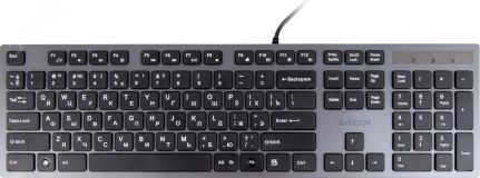 Клавиатура KV-300H, USB, slim, серый/черный 581997 A4Tech