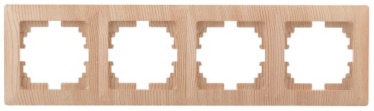 Рамка на 4 поста, СУ, Solo, сосна, 4-504-11 Б0043430 ЭРА