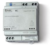 Источник питания импульсный, вход 110...240В AC, выход 24В DC, 60Вт, модульный, ширина 70мм, предохранитель входой цепи, настройка выходного напряжения, зарадка аккумуляторов, степень защиты IP20 786112302403 FINDER