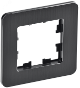 BRITE Рамка 1 пост РУ-1-1-Бр металл черный RE AL IEK BR-M12-M-21-K02 IEK