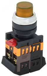 Кнопка ABLFP-22 желтая неон 1з+1р BBT20-ABLFP-K05 IEK
