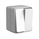 AtlasDesign PROFI IP54 открытой установки 2-клавишный выключатель 10 АХ, серый ATN543051 Systeme Electric