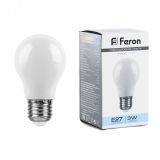 Лампа светодиодная LED 3вт Е27 6400K шар 25920 FERON