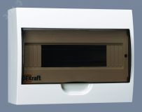 Щит распределительный навесной ЩРн-П-12 IP41 пластиковый прозрачная дверь 31011DEK Dekraft